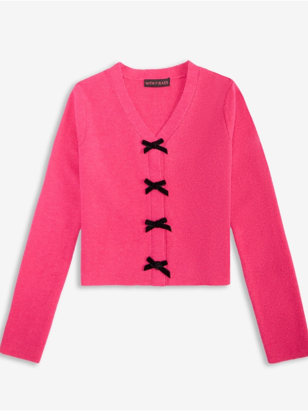 With Jules Girls Bow Cardigan Sweater - Open NWT
